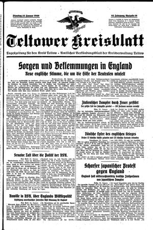 Teltower Kreisblatt vom 23.01.1940