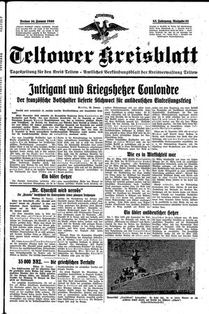 Teltower Kreisblatt vom 26.01.1940