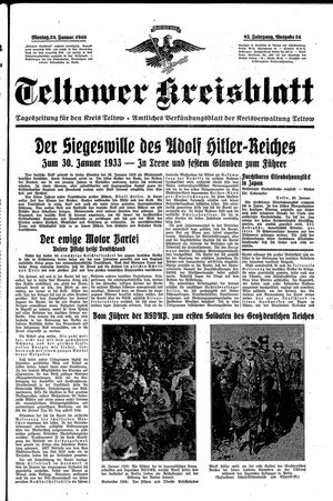 Teltower Kreisblatt vom 29.01.1940