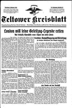 Teltower Kreisblatt vom 06.02.1940