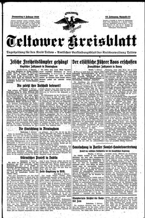 Teltower Kreisblatt vom 08.02.1940