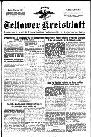 Teltower Kreisblatt vom 09.02.1940