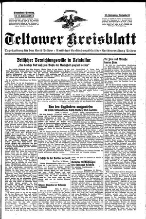 Teltower Kreisblatt vom 10.02.1940