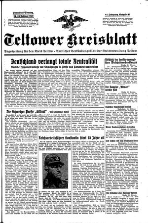Teltower Kreisblatt vom 24.02.1940