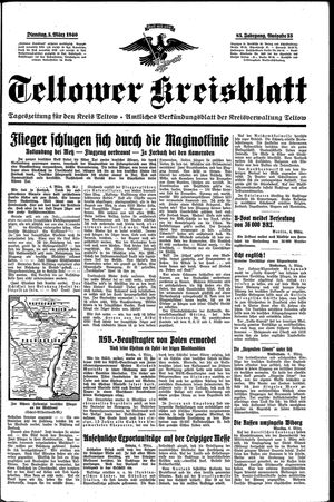 Teltower Kreisblatt vom 05.03.1940