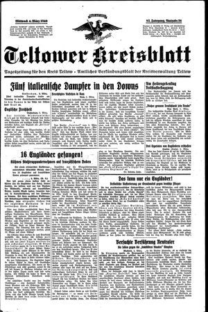 Teltower Kreisblatt vom 06.03.1940