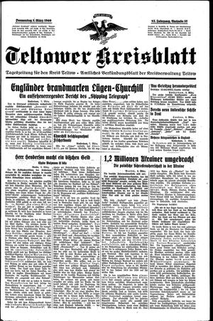 Teltower Kreisblatt vom 07.03.1940