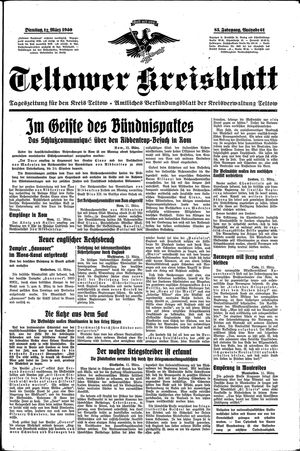 Teltower Kreisblatt vom 12.03.1940