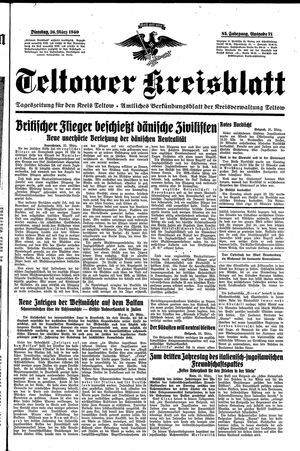 Teltower Kreisblatt vom 26.03.1940