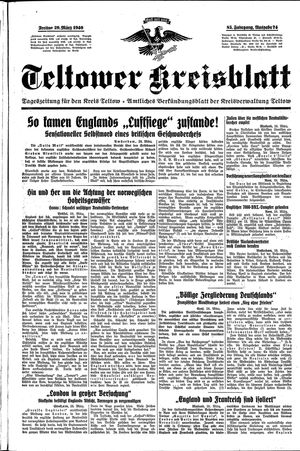 Teltower Kreisblatt vom 29.03.1940
