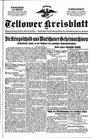 Teltower Kreisblatt vom 30.03.1940