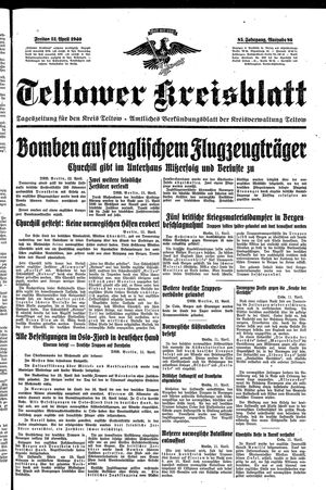 Teltower Kreisblatt vom 12.04.1940