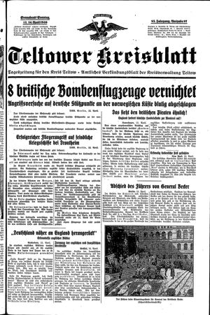 Teltower Kreisblatt vom 13.04.1940