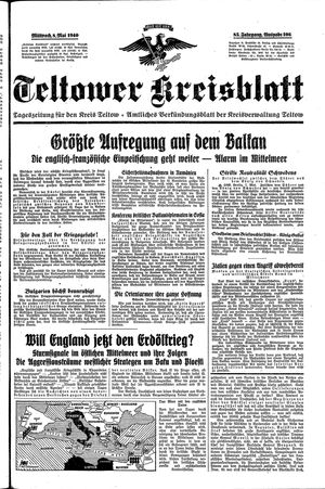 Teltower Kreisblatt vom 08.05.1940
