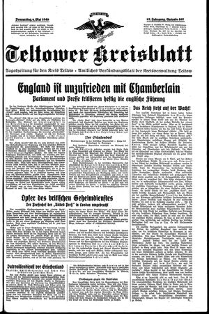 Teltower Kreisblatt vom 09.05.1940