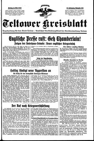 Teltower Kreisblatt vom 10.05.1940