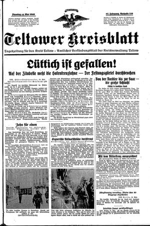 Teltower Kreisblatt vom 14.05.1940