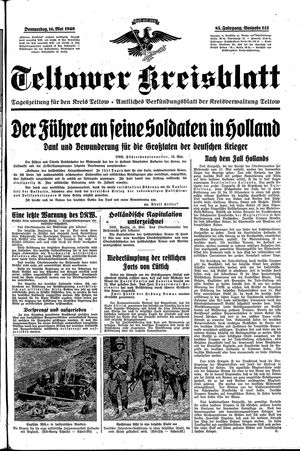 Teltower Kreisblatt vom 16.05.1940