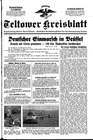Teltower Kreisblatt vom 18.05.1940