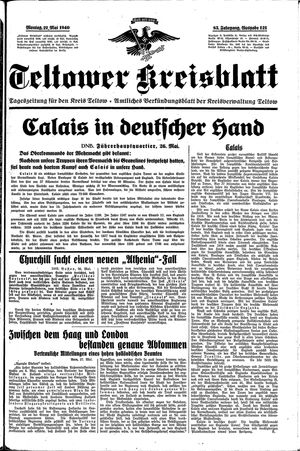 Teltower Kreisblatt vom 27.05.1940