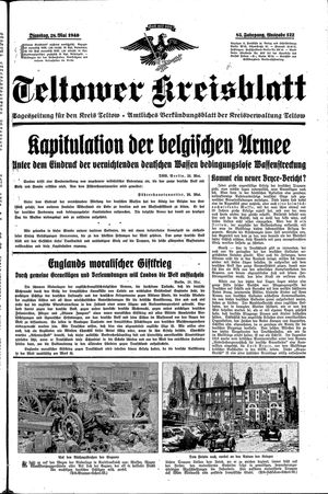 Teltower Kreisblatt vom 28.05.1940