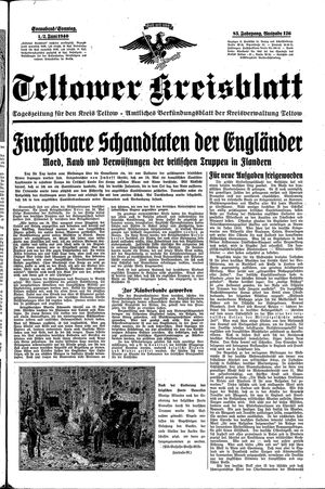 Teltower Kreisblatt vom 01.06.1940