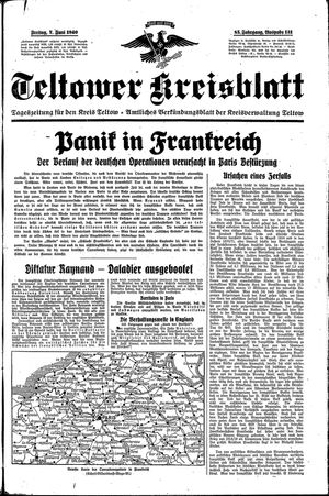 Teltower Kreisblatt vom 07.06.1940