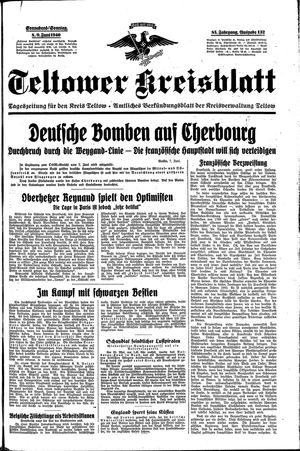 Teltower Kreisblatt vom 08.06.1940