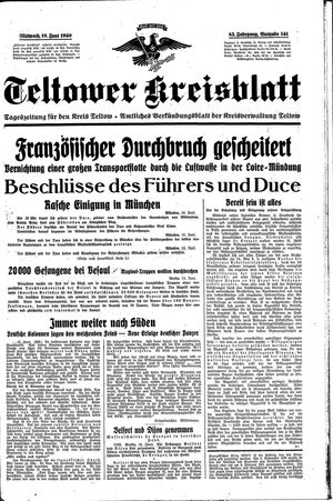 Teltower Kreisblatt on Jun 19, 1940