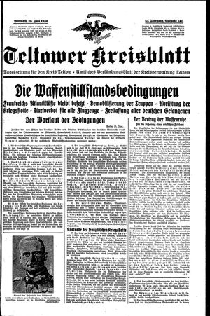 Teltower Kreisblatt vom 26.06.1940