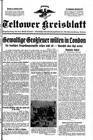 Teltower Kreisblatt on Oct 11, 1940