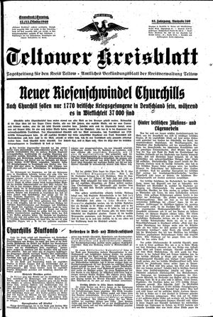 Teltower Kreisblatt vom 12.10.1940