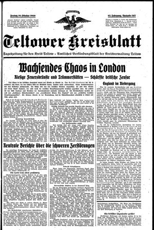 Teltower Kreisblatt vom 18.10.1940