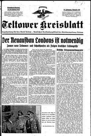 Teltower Kreisblatt vom 19.10.1940