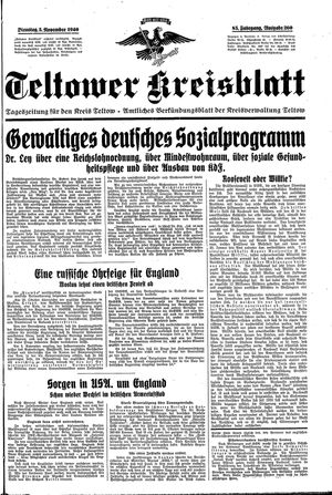 Teltower Kreisblatt vom 05.11.1940