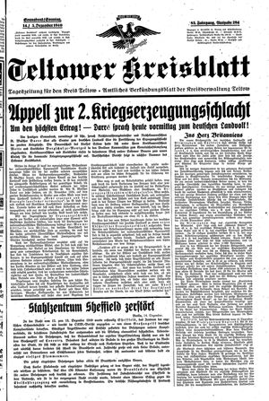 Teltower Kreisblatt vom 14.12.1940