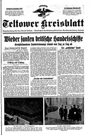Teltower Kreisblatt vom 20.12.1940