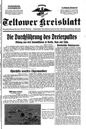 Teltower Kreisblatt vom 21.12.1940