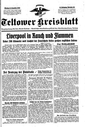 Teltower Kreisblatt vom 23.12.1940