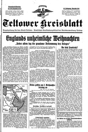 Teltower Kreisblatt vom 28.12.1940