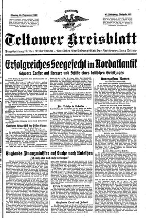 Teltower Kreisblatt vom 30.12.1940