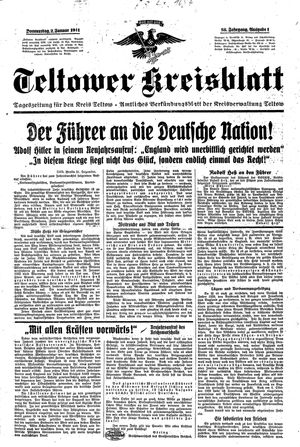Teltower Kreisblatt vom 02.01.1941