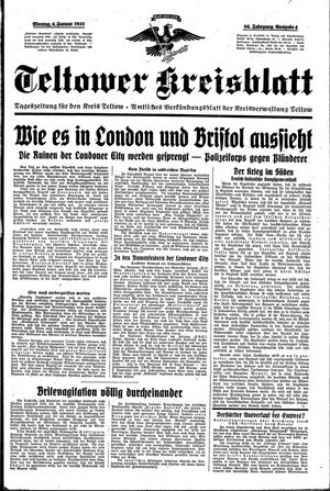 Teltower Kreisblatt vom 06.01.1941