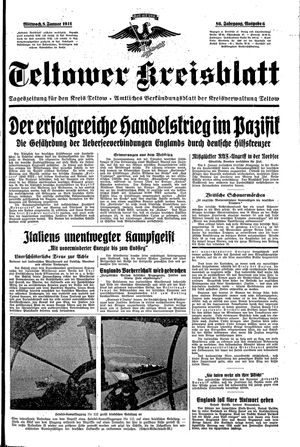 Teltower Kreisblatt vom 08.01.1941