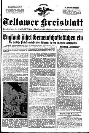 Teltower Kreisblatt vom 10.01.1941