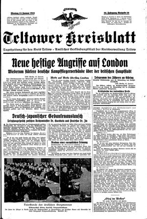 Teltower Kreisblatt vom 13.01.1941