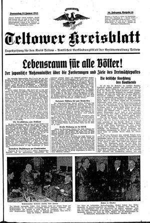 Teltower Kreisblatt vom 23.01.1941