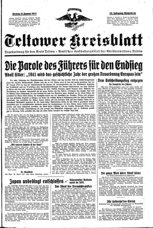 Teltower Kreisblatt vom 31.01.1941