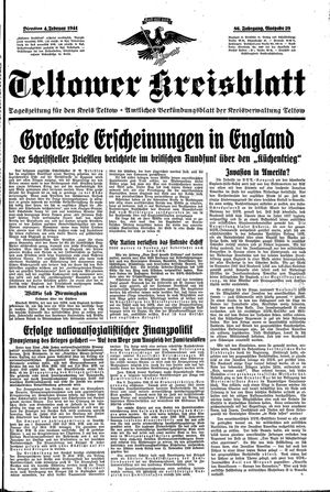 Teltower Kreisblatt vom 04.02.1941