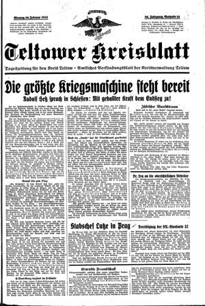 Teltower Kreisblatt on Feb 10, 1941